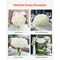 Artificial White Hydrangea Flowers Real Looking Silk Faux Blooms for Wedding Decor